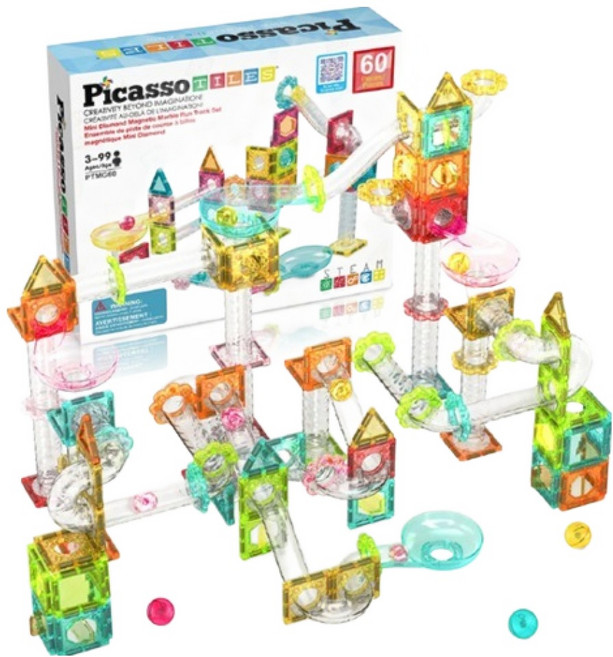 피카소타일즈 마블런 미니자석블럭 세트 60p, 혼합색상, 1개