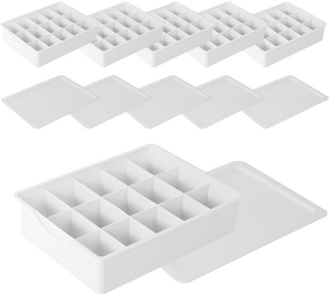 룸인홈 칸칸이 정리함 15칸, 화이트, 6개