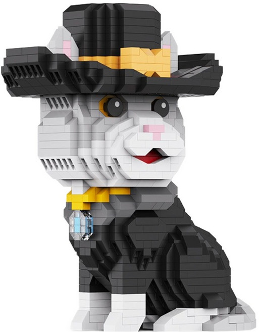 아토블럭 J-AREA 나노블럭 턱시도고양이 DMF001ja, 1개, 혼합색상