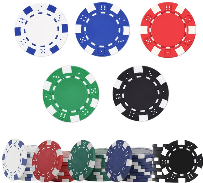 다싸몰 고급 컬러 포커칩 5종 x 20p 세트, 레드, 화이트, 블루, 그린, 블랙, 1세트