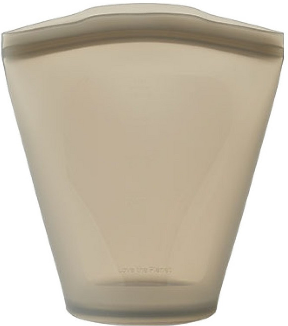 실리팟 프리미엄 컵 지퍼백 중, 스톤그레이, 1개