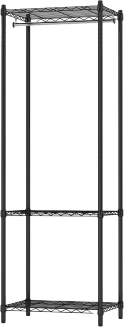KI WISH 居家生活 輕型三層衣櫥架, 黑色