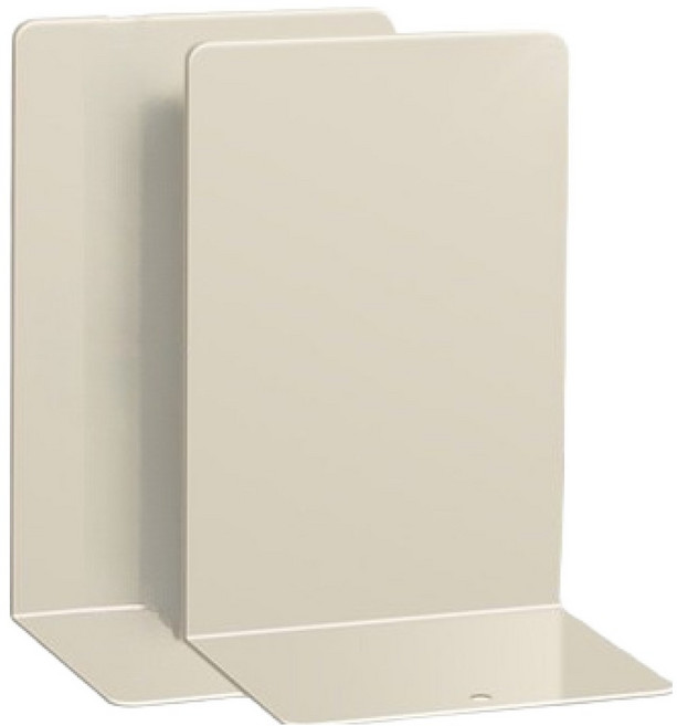미소로운 묵직한 L자형 북엔드 2p, 베이지