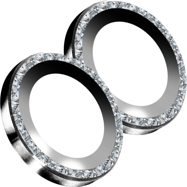 OWEIDA 歐威達 星耀鋁金屬鏡頭保護鏡/鏡頭環 雙眼 閃鑽, 1組