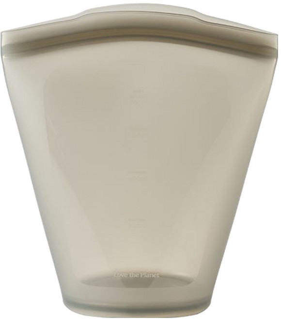 실리팟 프리미엄 컵 지퍼백 대, 스톤그레이, 1개