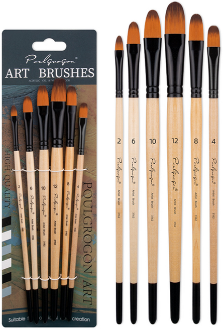 올이즈유 학용품 그림 라운드붓 6종 세트, 1세트, 2호, 4호, 6호, 8호, 10호, 12호