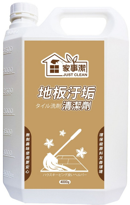 JUST CLEAN 家事潔 地板污垢清潔劑, 4kg, 1桶