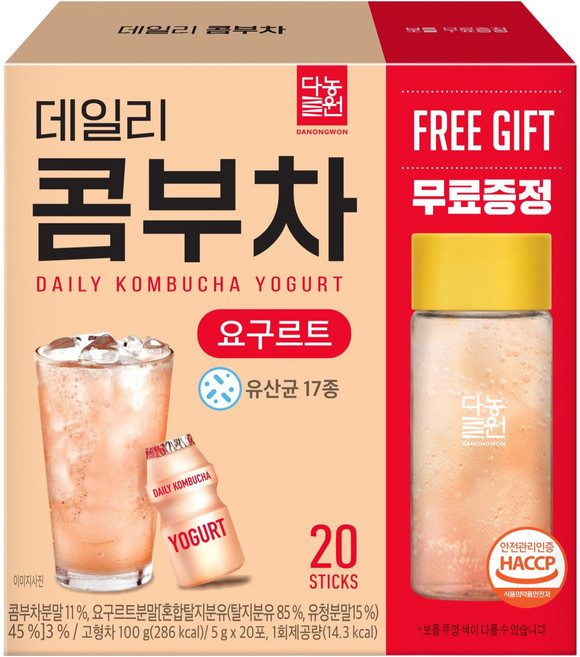 다농원 데일리 콤부차 요구르트, 5g, 20개입, 1개