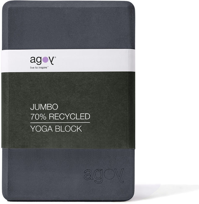 agoy jumbo高密瑜伽磚 550g, 1個, 煤炭灰
