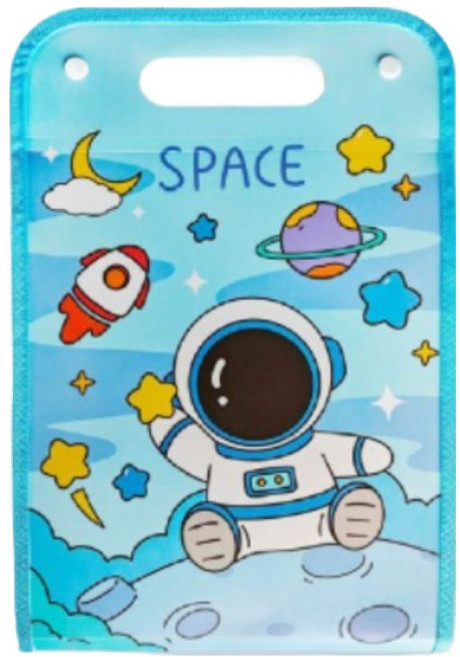 골드팡 캐릭터 휴대용 오르간백 A4, 블루, 1개