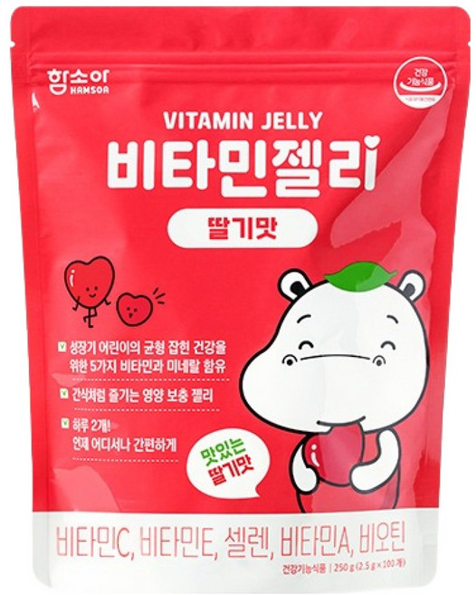 함소아 비타민젤리 딸기맛, 100정, 1개