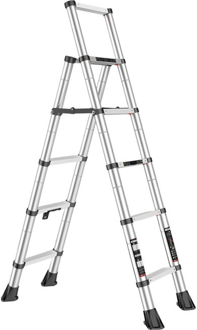 MIDOLI 鎂多力 伸縮鋁合金人字六層梯, 1個