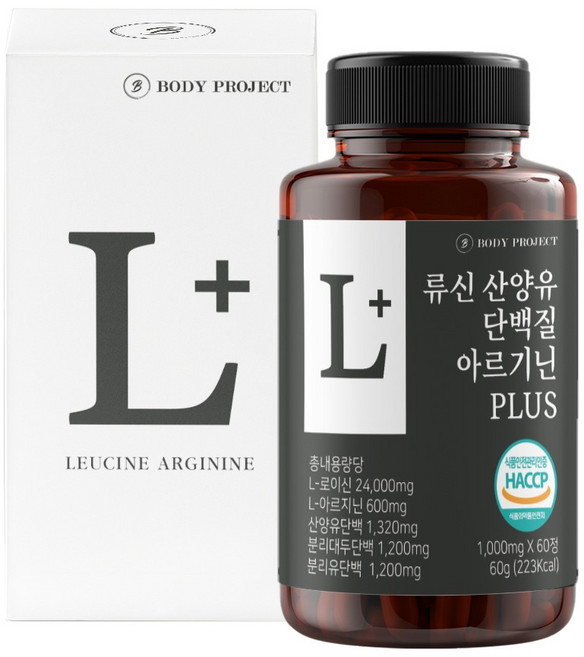 바디프로젝트 류신 산양유 단백질 아르기닌 PLUS, 60정, 1개