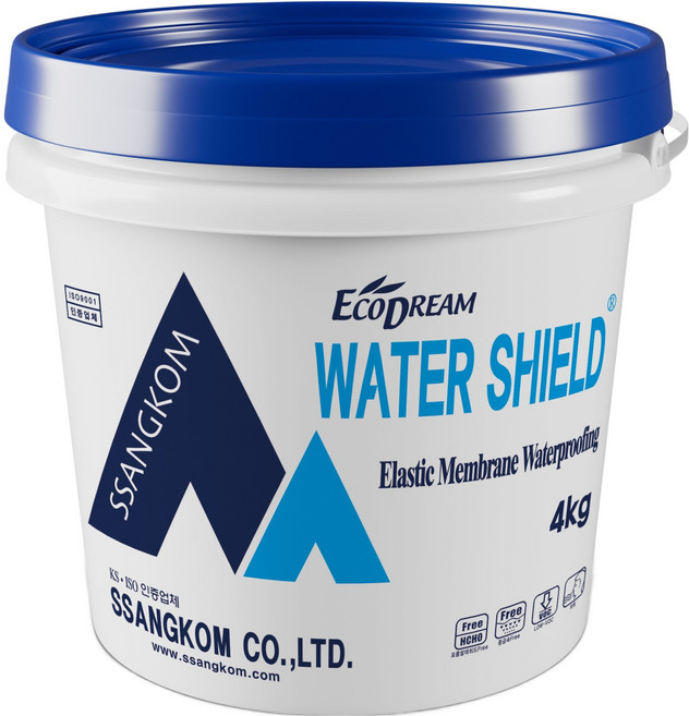 쌍곰 워터쉴드 속경성 1액형 탄성 도막방수제 4kg, 1개