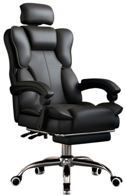 皮厚肉多川普電腦椅, 黑色