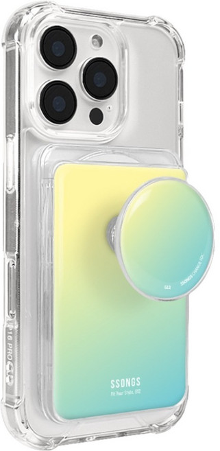 쏭스디자인 에폭시 맥세이프 3카드팩 + 톡홀더 세트, G12 옐로우민트, 1세트