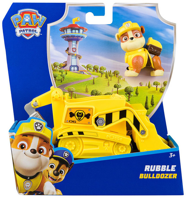 PAW PATROL 汪汪隊立大功 救援車基本車輛組系列, 推土機 + 小礫, 1組