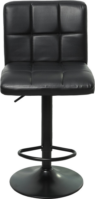 HABITY 舒適大坐墊腳踏居家吧台椅 黑色 可調節高度 360度旋轉, 1個