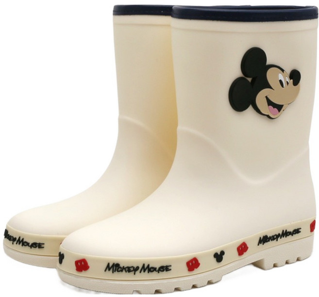 NASSAU 디즈니 아동용 미키마우스 카라멜 레인부츠