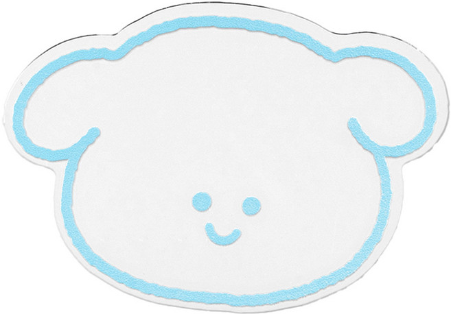 구스페리 동물 미러 톡, 13 연파랑댕댕이, 1개