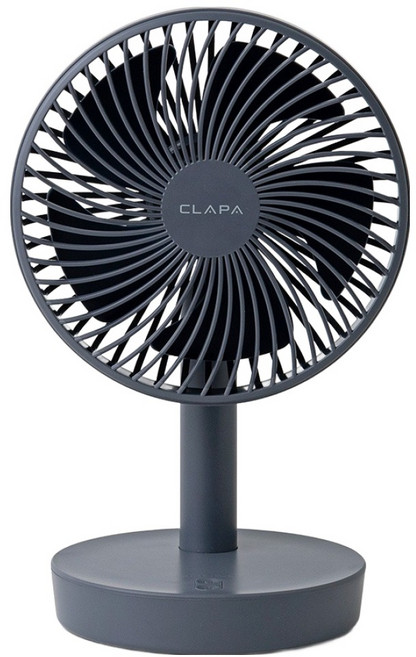 클래파 자동회전 탁상용 무선선풍기, BEF-D400N, 그레이블루