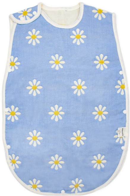 OhBabyLying 讓寶寶躺躺 6層紗防踢背心, 藍底雛菊