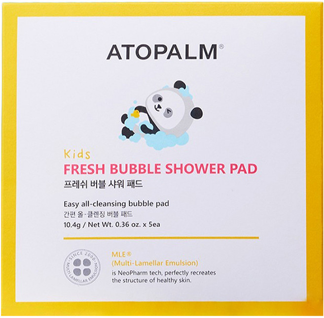 아토팜 키즈 프레쉬 버블 샤워 패드 5p, 52g, 1개