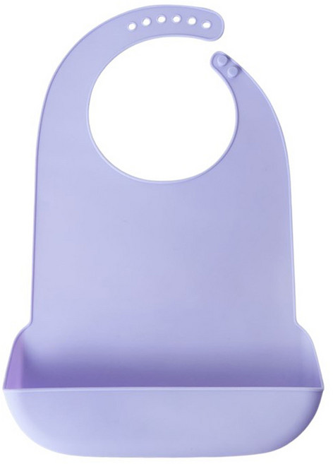 喵汪森林 成人矽膠圍兜 大(42 x 28cm), 1個, 紫色