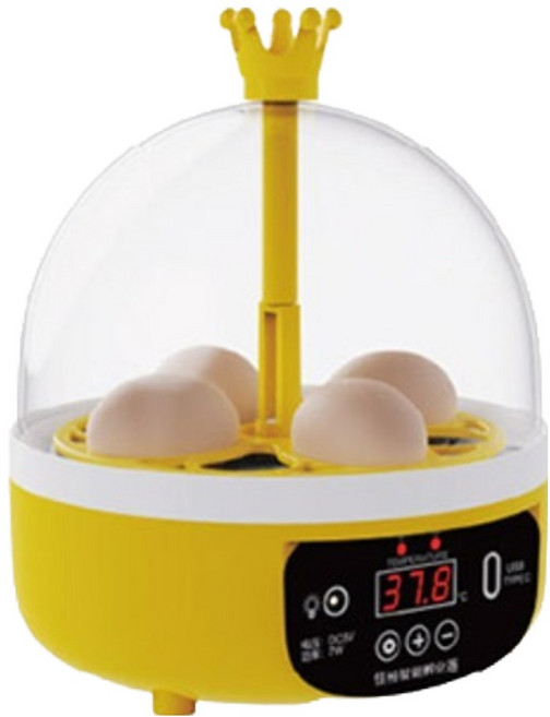 딩동펫 자동 가정용 병아리 부화기, 옐로우, 1개