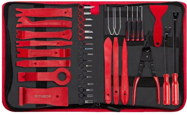 오토크루 마스터 차량용 헤라 공구 리무버 38종 세트 AC-TL96, 레드, 1세트