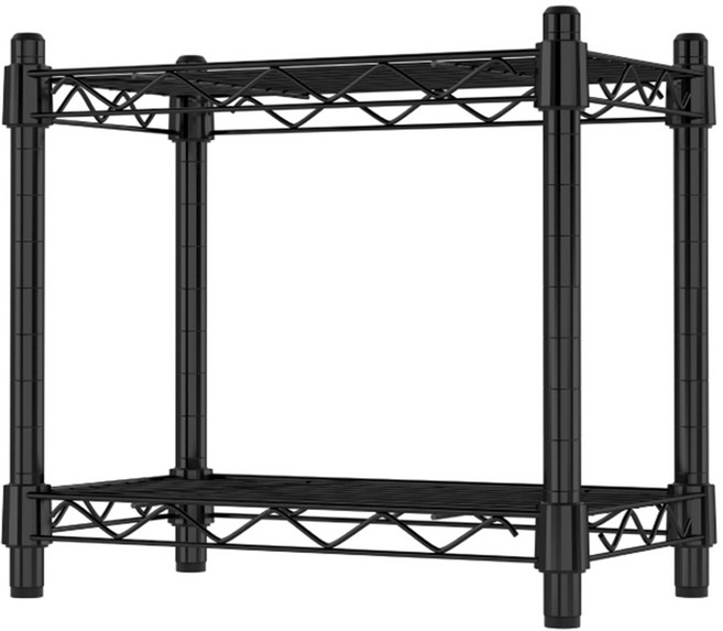 KI WISH 居家生活 輕巧收納層架 2層, 黑色