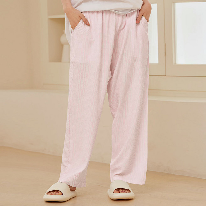 글램공감 요루 유리 스트라이프 9부 파자마 바지