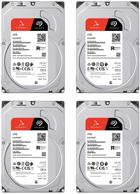 씨게이트 IronWolf NAS HDD 패키지 4p, 4TB, ST4000VN006