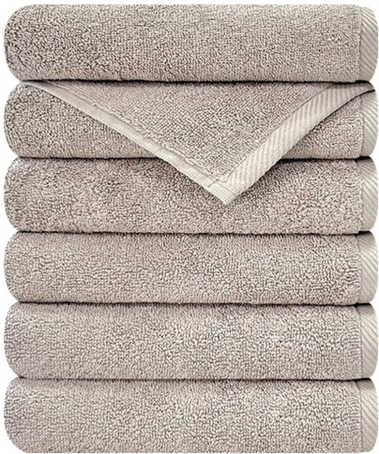 송월타월 기념 답례품 호텔수건 내츄럴코지 150g 30수 면사, 연갈색, 6개