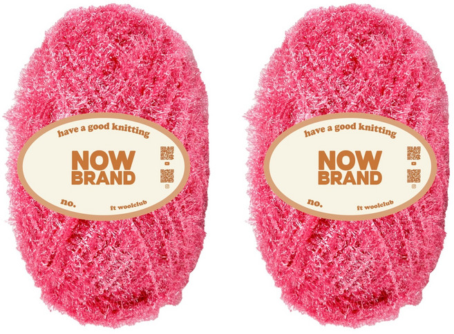 울클럽 NOWBRAND 초보자용 두꺼운 수세미실 80g, 720 인디로즈, 2개