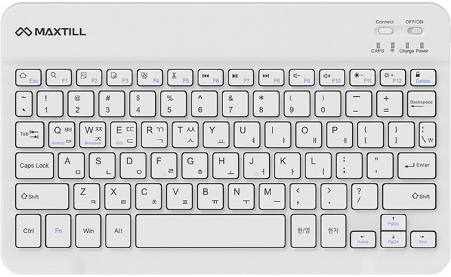 맥스틸 펜타그래프 블루투스 무선 텐키리스 키보드, GM-KB11M, 화이트, 제조사축