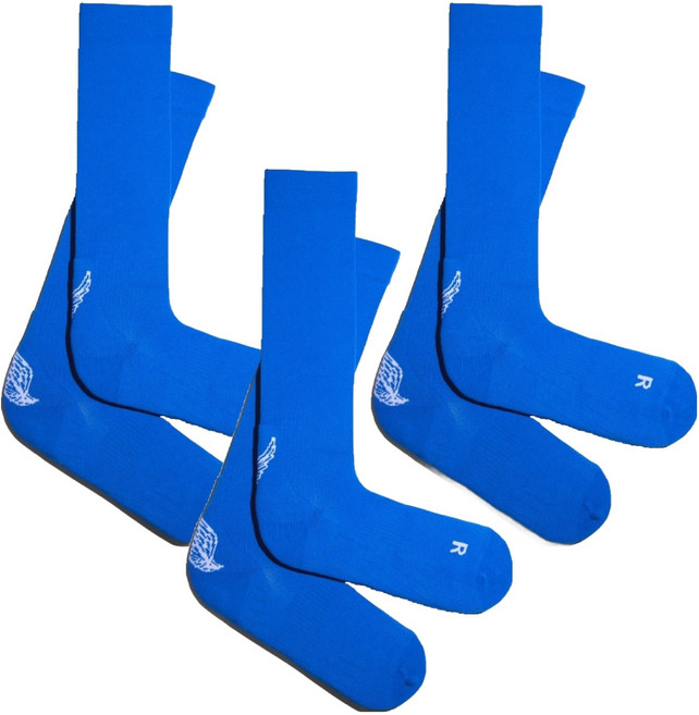 리투 블랙 윙 러닝 니 삭스, 코발트블루, 3개