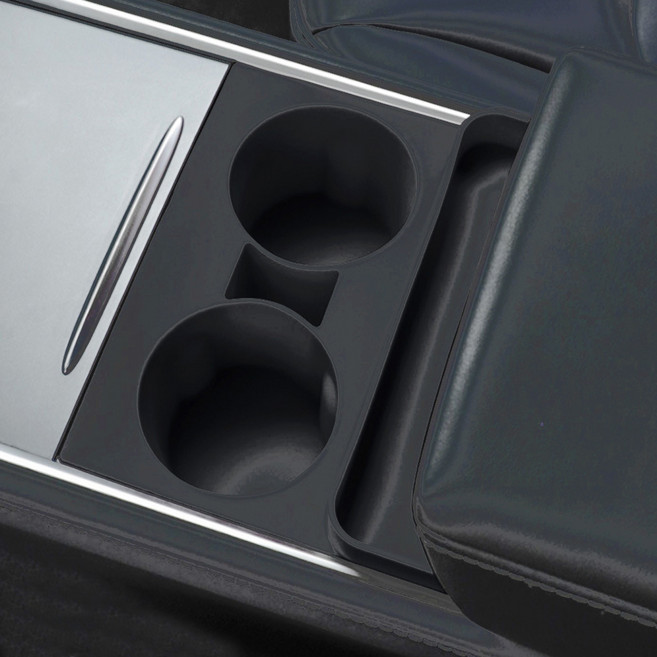 카에버 테슬라 전용 호환 먼지 방지 컵홀더 틈새 수납 패드, 블랙, 모델3 하이랜드