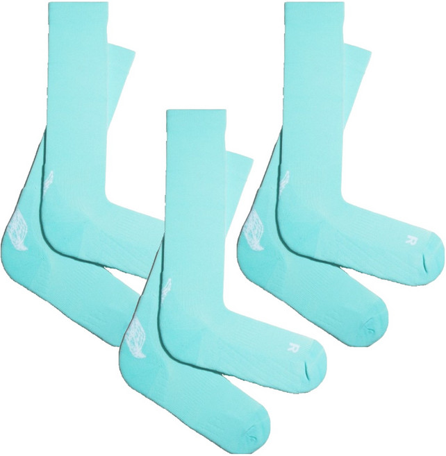 리투 블랙 윙 러닝 니 삭스, 민트, 3개