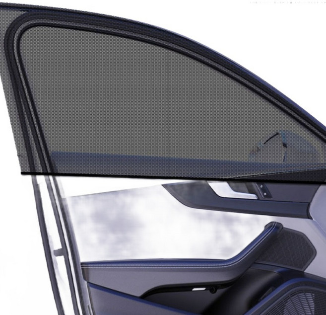 크로니클 전체 차량 호환 앞문용 씌우는 창문 모기장 2p, 블랙