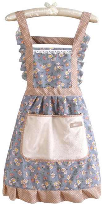 데이지 프릴 앞치마, 블루, 1개