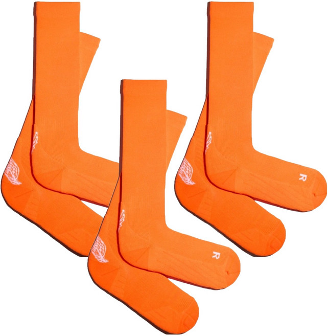 리투 블랙 윙 러닝 니 삭스, 오렌지, 3개