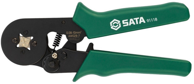 SATA 7 91118 端套筒用自調式壓接鉗, 1個