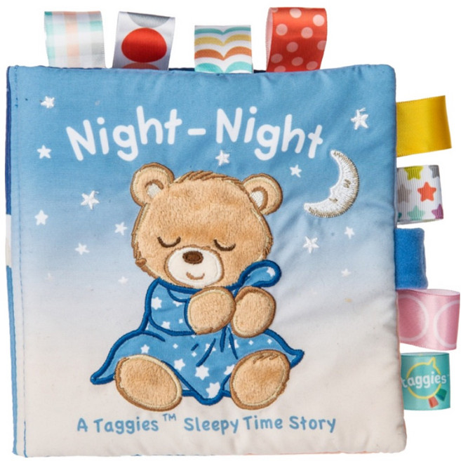 태기스 헝겊책 촉감 발달 완구 15 x 15 cm, TB5굿나잇, 1개
