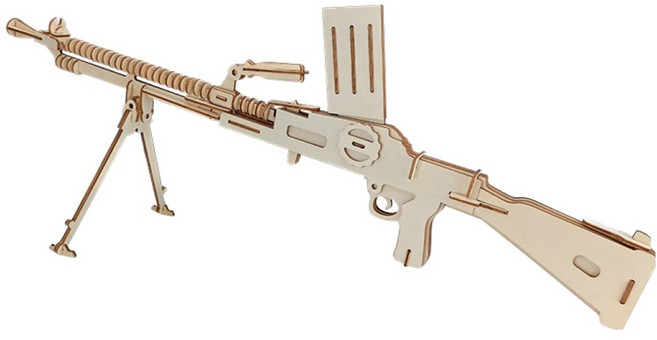 우더블 라이트머신건 퍼즐 XC-G012H, 혼합색상, 85피스, 1개