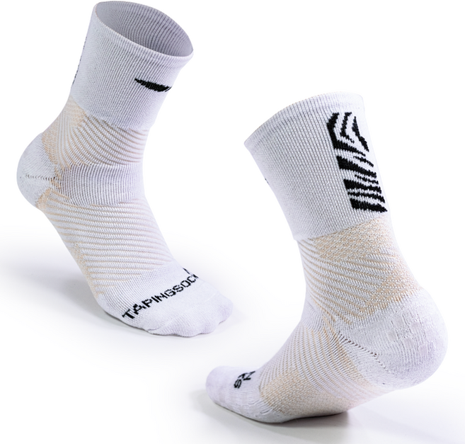 준타스 테이핑 논슬립 하프삭스, 화이트, 1개