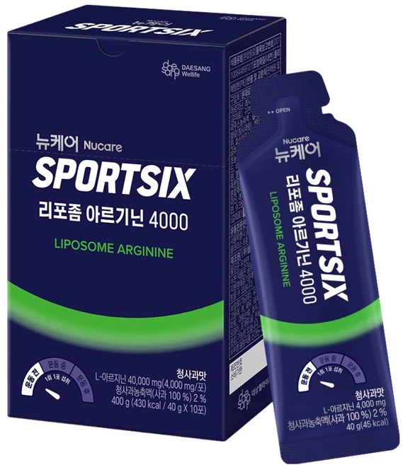 뉴케어스포식스 리포좀 아르기닌 4000, 40g, 10개 - 쿠팡