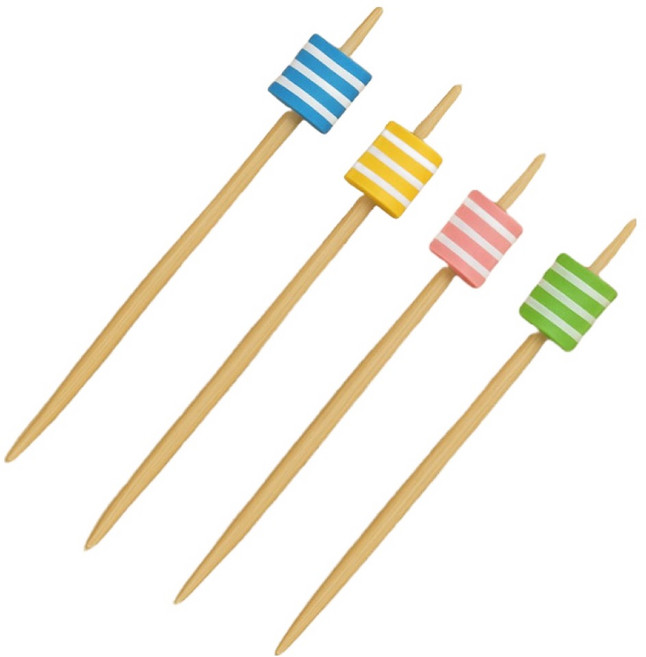 스완 일회용 장식 과일 떡볶이 순대 고급 감성 큐빅 꼬지 90mm, 1개, 100개입