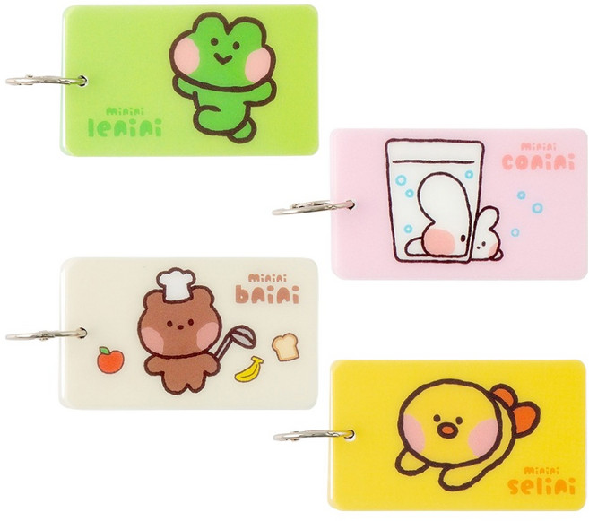 스튜디오에잇 라인프렌즈 미니니 링단어장 4종 세트, 혼합색상, 1세트