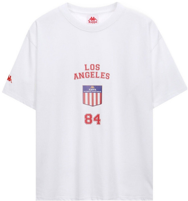 카파 헤리티지 레트로 LA84 오버핏 심볼 반팔 티셔츠 P222XURS412